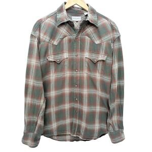 Stetson Western Pearl Snap Shirt Mens Medium Plaid Cowboy Button Up